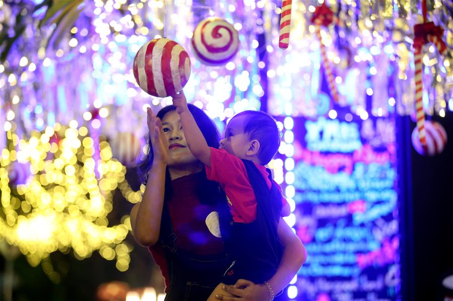 MYANMAR-YANGON-CHRISTMAS LIGHTS