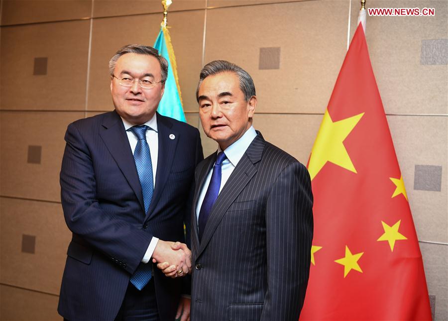 SPAIN-MADRID-CHINA-WANG YI-KAZAKH FM-MEETING