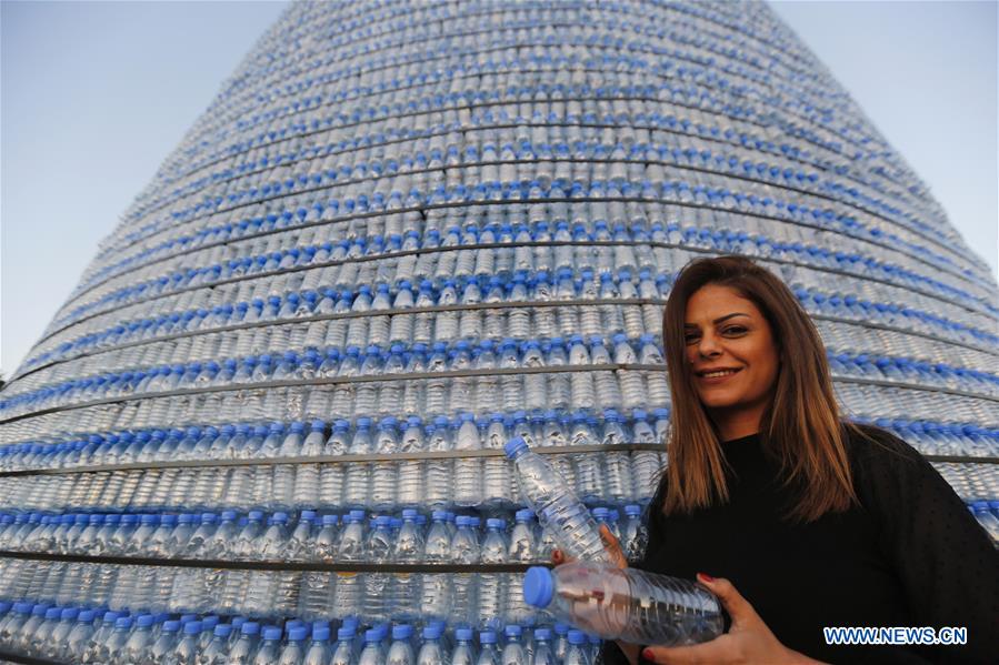 LEBANON-CHEKKA-PLASTIC BOTTLES-GIANT CHRISTMAS TREE