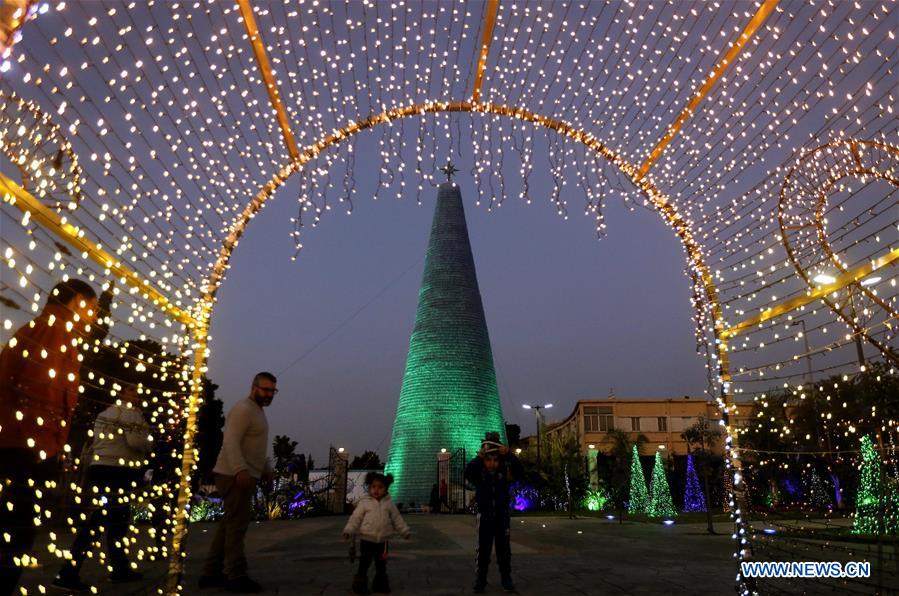 LEBANON-CHEKKA-PLASTIC BOTTLES-GIANT CHRISTMAS TREE