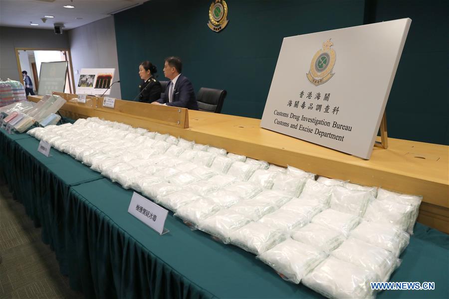 CHINA-HONG KONG-DRUG BUST-PRESS CONFERENCE (CN)