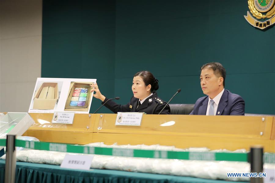 CHINA-HONG KONG-DRUG BUST-PRESS CONFERENCE (CN)