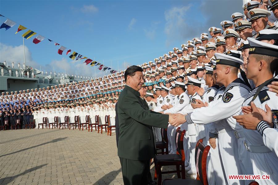 CHINA-HAINAN-XI JINPING-FIRST CHINESE-BUILT AIRCRAFT CARRIER-COMMISSIONING (CN)
