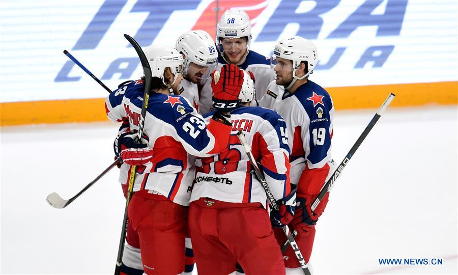CSKA Moscow beats Dynamo Moscow 4-1 at KHL Play-off - Xinhua