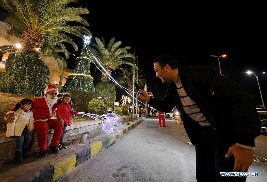 Locals celebrate holiday season in Damascus, Syria Xinhua English