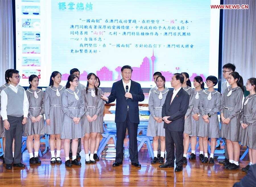 CHINA-MACAO-XI JINPING-GOVERNMENT SERVICES CENTER-SCHOOL (CN)