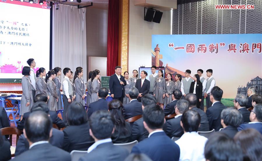 CHINA-MACAO-XI JINPING-GOVERNMENT SERVICES CENTER-SCHOOL (CN)