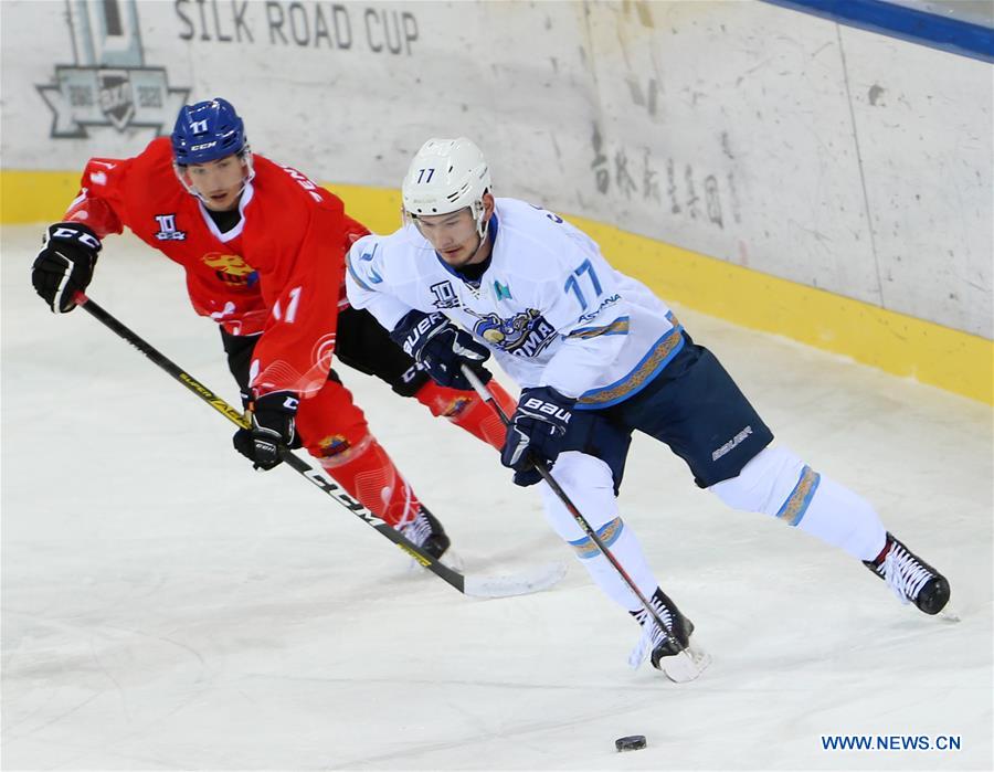 (SP)CHINA-JILIN-ICE HOCKEY-SILK ROAD SUPREME HOCKEY LEAGUE-TSEN TOU VS NOMAD(CN)