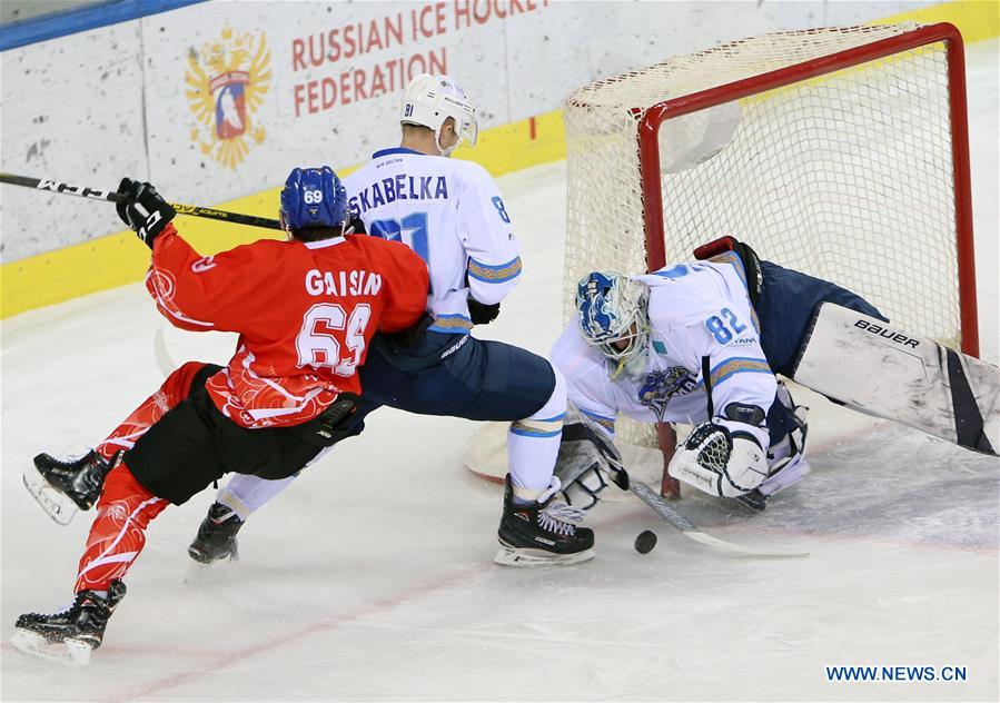 (SP)CHINA-JILIN-ICE HOCKEY-SILK ROAD SUPREME HOCKEY LEAGUE-TSEN TOU VS NOMAD(CN)