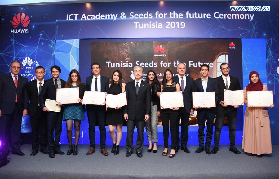 TUNISIA-TUNIS-CHINA-HUAWEI-ICT-STUDENTS-INSTRUCTORS-AWARD CEREMONY