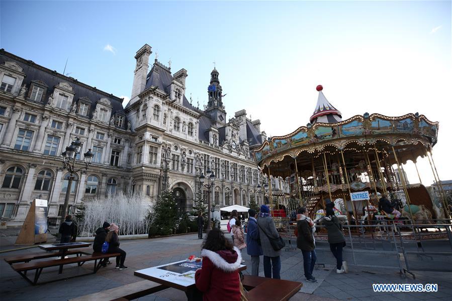 FRANCE-PARIS-CITY HALL-CHRISTMAS DECORATIONS