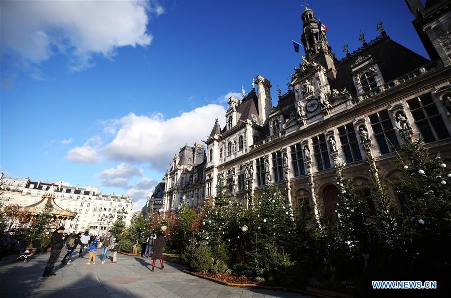 FRANCE-PARIS-CITY HALL-CHRISTMAS DECORATIONS
