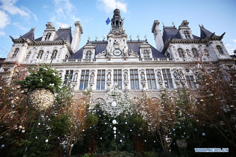 FRANCE-PARIS-CITY HALL-CHRISTMAS DECORATIONS