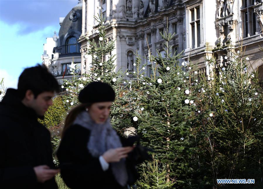 FRANCE-PARIS-CITY HALL-CHRISTMAS DECORATIONS