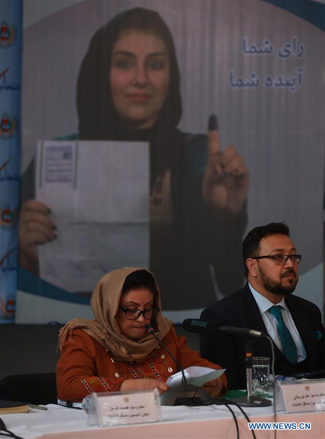 AFGHANISTAN-KABUL-ELECTION-PRESS CONFERENCE