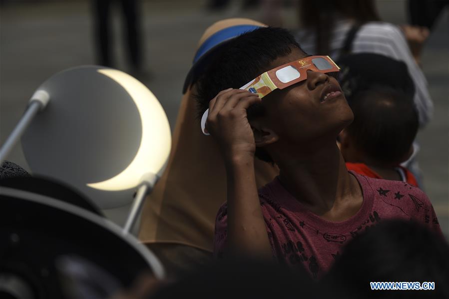 INDONESIA-JAKARTA-PARTIAL SOLAR ECLIPSE-WATCHING