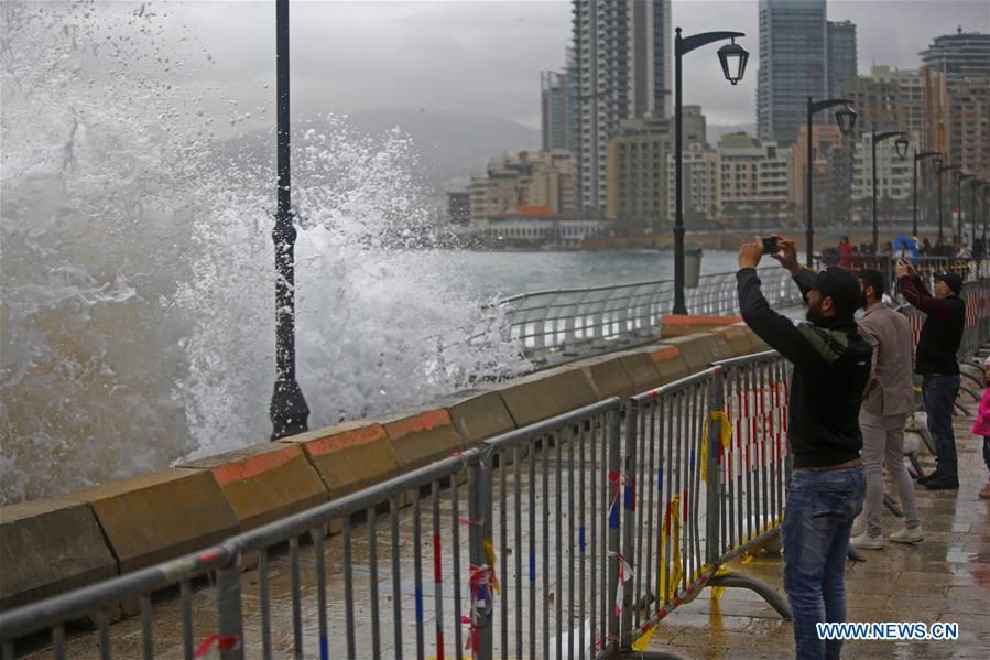 LEBANON-BEIRUT-STORM