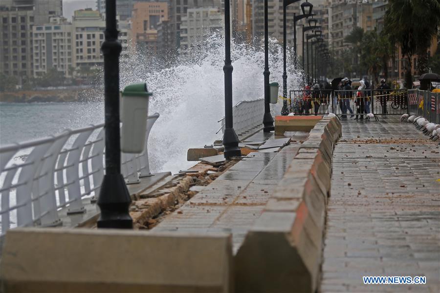 LEBANON-BEIRUT-STORM