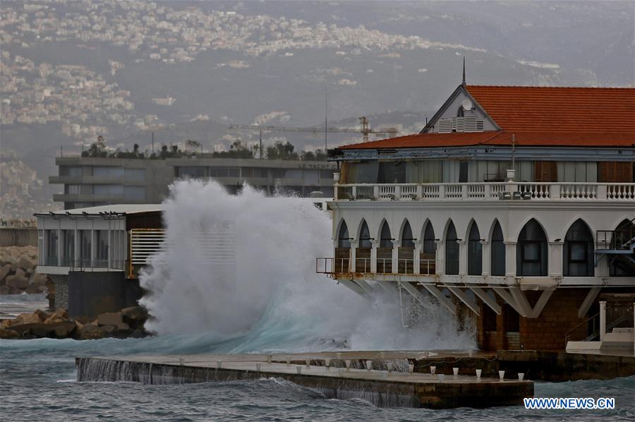 LEBANON-BEIRUT-STORM