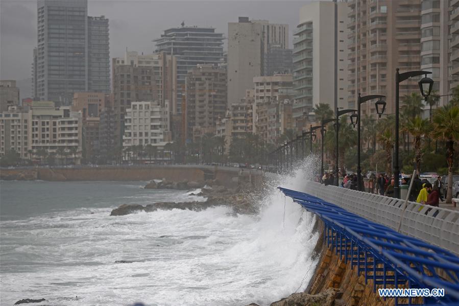 LEBANON-BEIRUT-STORM
