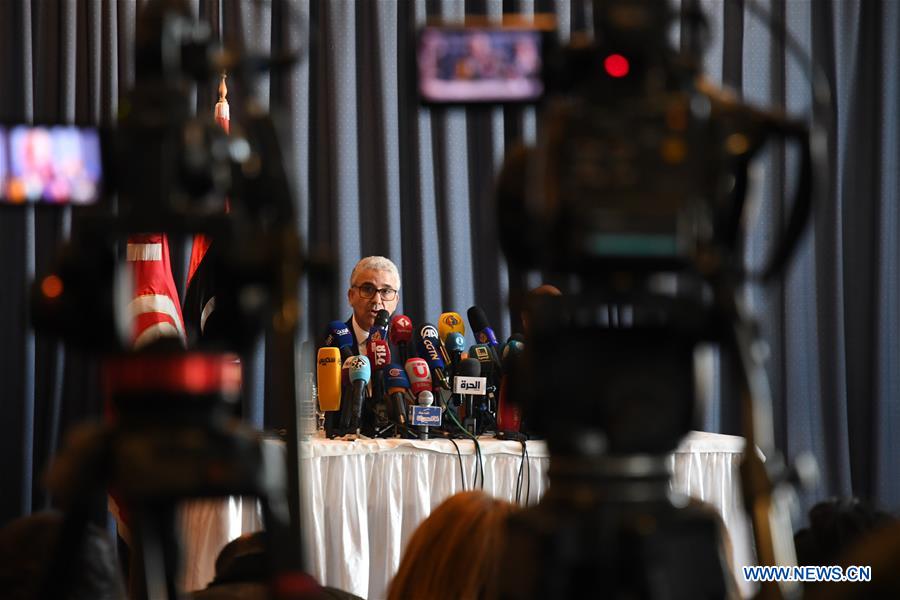 TUNISIA-TUNIS-LIBYA-FATHI BASHAGHA-PRESS CONFERENCE