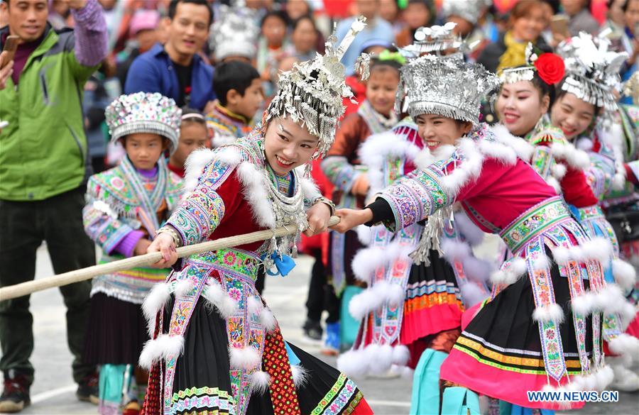 CHINA-GUANGXI-RONGSHUI-MIAO ETHNIC GROUP-NEW YEAR CELEBRATION (CN)