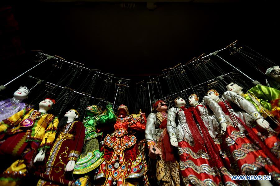 MYANMAR-YANGON-FEMALE PUPPETEER