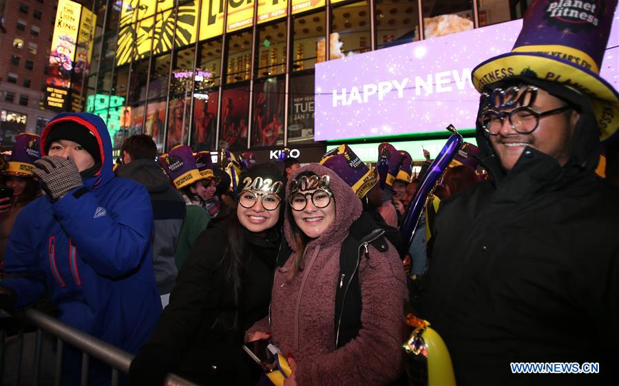 U.S.-NEW YORK-TIMES SQUARE-NEW YEAR-CELEBRATION
