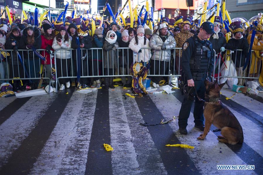 U.S.-NEW YORK-TIMES SQUARE-NEW YEAR-CELEBRATION