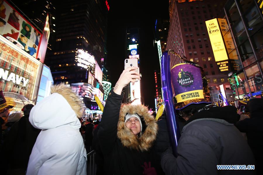 U.S.-NEW YORK-TIMES SQUARE-NEW YEAR-CELEBRATION