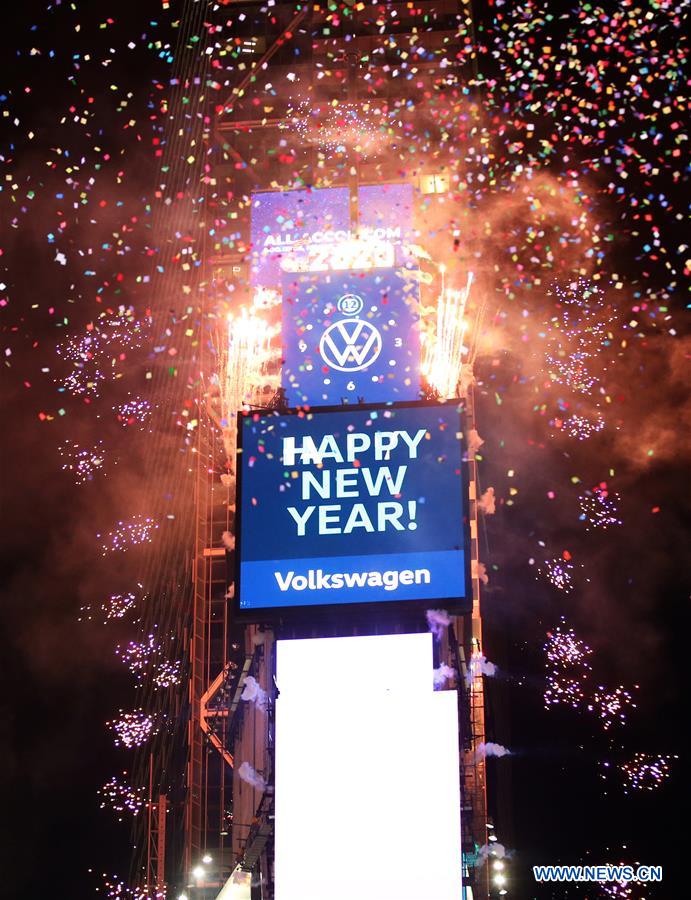 U.S.-NEW YORK-TIMES SQUARE-NEW YEAR-CELEBRATION