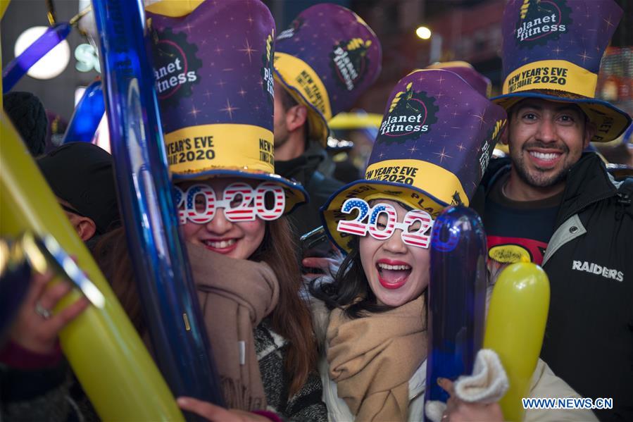 U.S.-NEW YORK-TIMES SQUARE-NEW YEAR-CELEBRATION