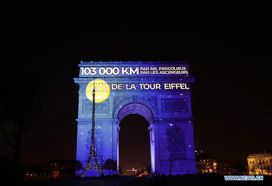 FRANCE-PARIS-ARC DE TRIOMPHE-NEW YEAR-LIGHT PROJECTION SHOW