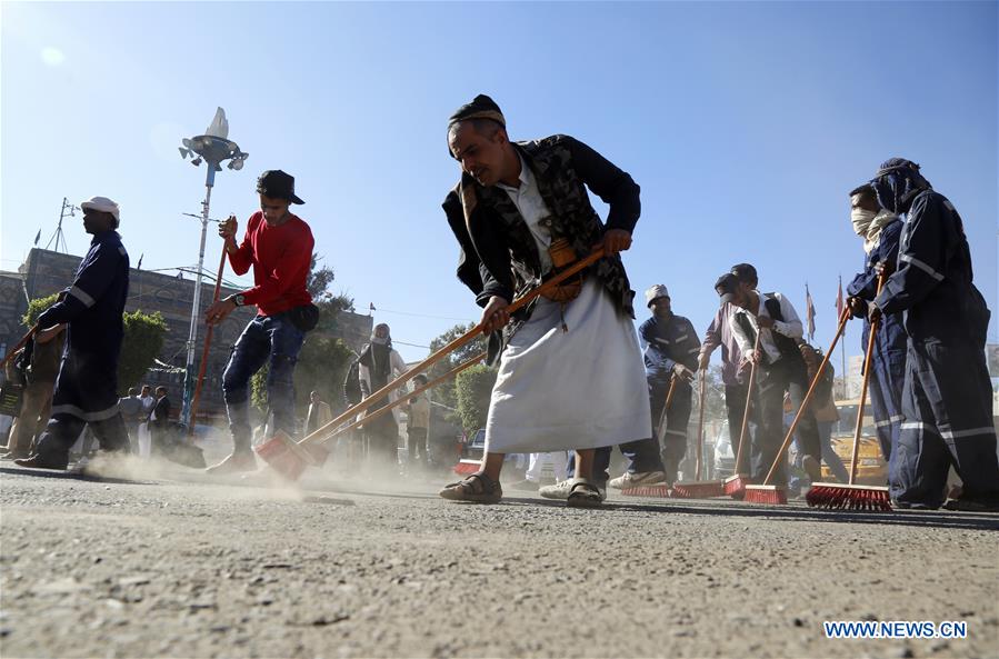 YEMEN-SANAA-NEW YEAR-CLEANING CAMPAIGN
