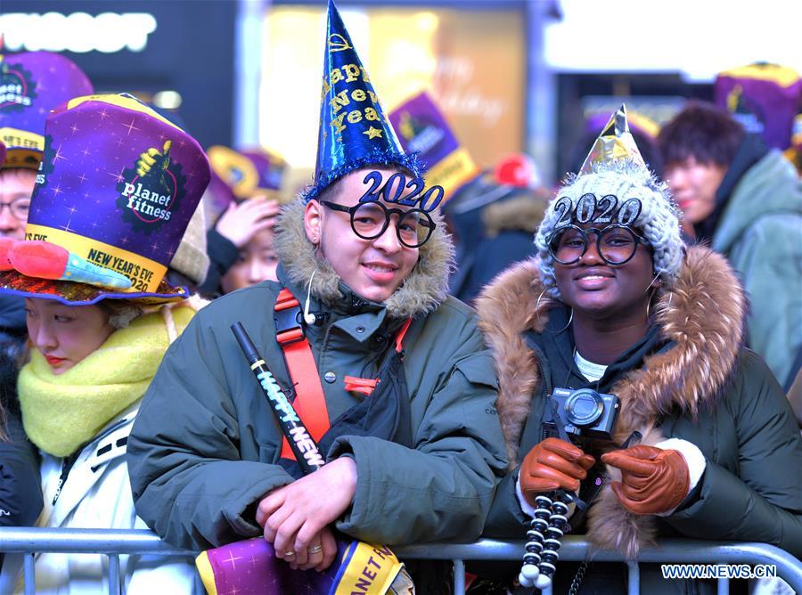 U.S.-NEW YORK-TIMES SQUARE-NEW YEAR-CELEBRATION