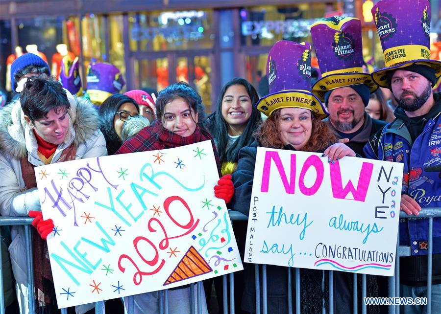U.S.-NEW YORK-TIMES SQUARE-NEW YEAR-CELEBRATION