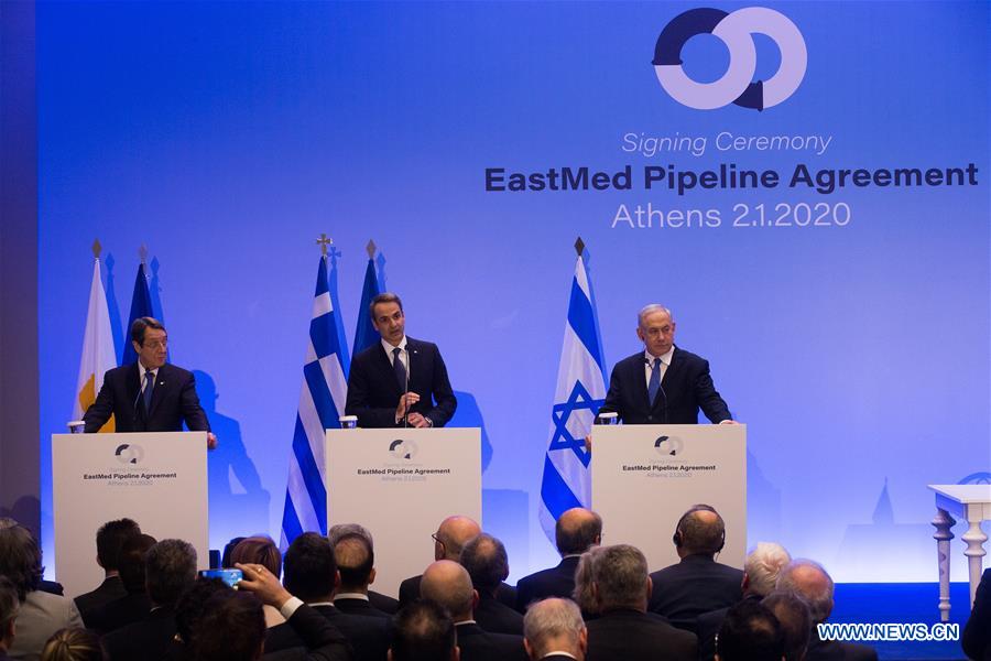 GREECE-ATHENS-ISRAEL-CYPRUS-GAS-AGREEMENT