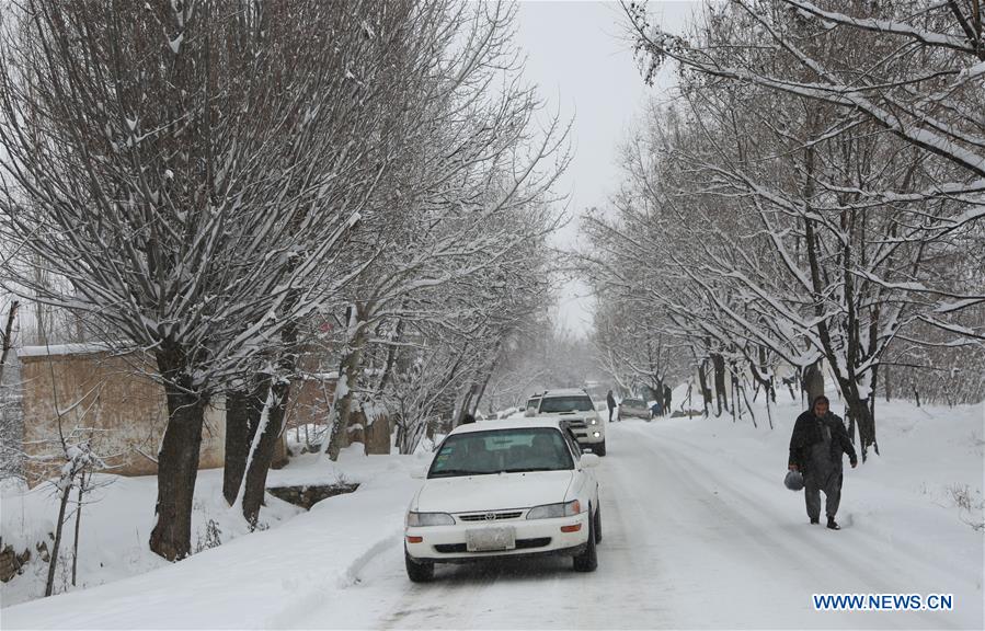 AFGHANISTAN-KABUL-SNOW-WINTER