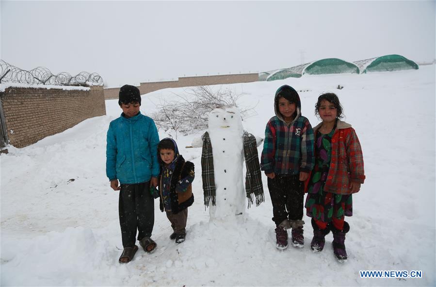 AFGHANISTAN-KABUL-SNOW-WINTER