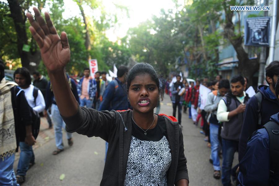 INDIA-KOLKATA-STUDENTS-PROTEST
