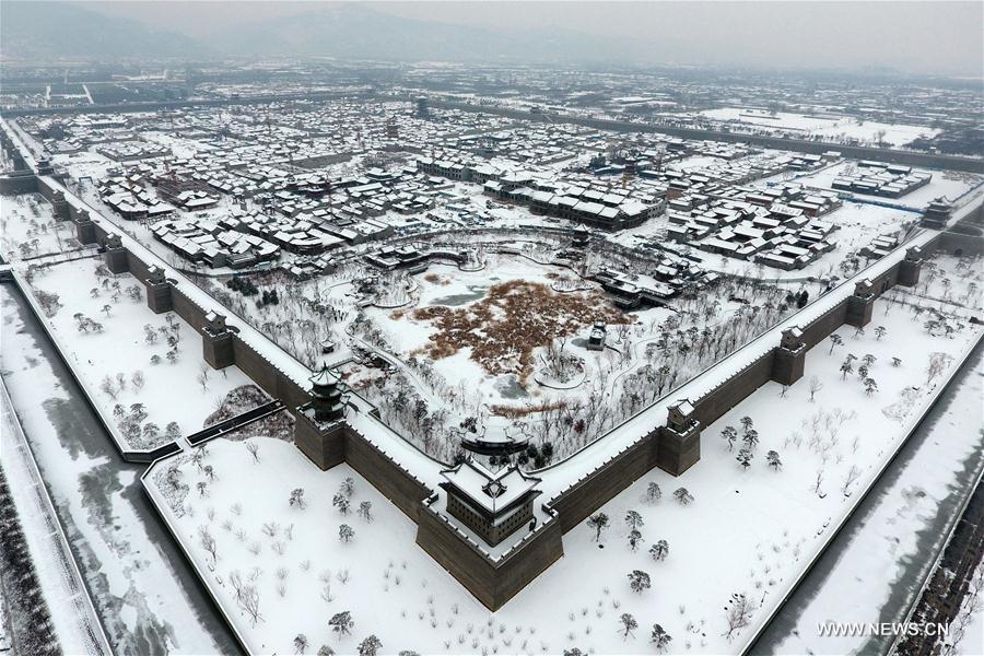 CHINA-SHANXI-TAIYUAN-ANCIENT COUNTY-SNOWFALL (CN)