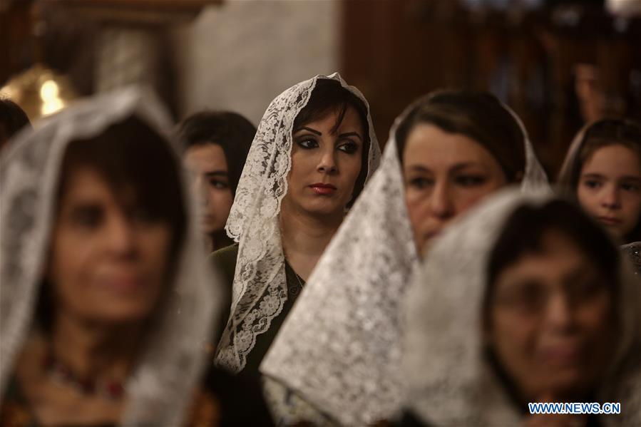 MIDEAST-GAZA-CHRISTMAS-MASS