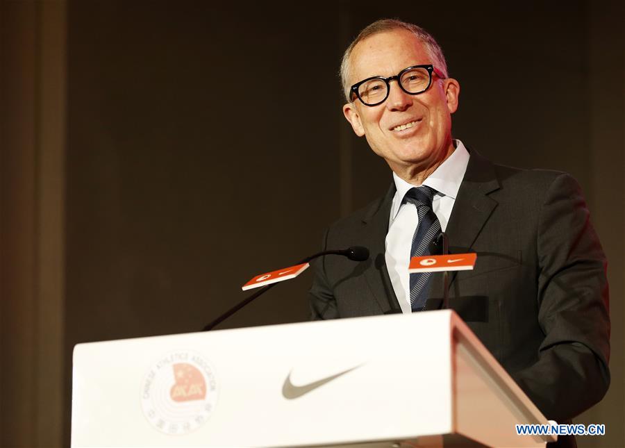 (SP)CHINA-BEIJING-ATHLETICS-CAA-NIKE-OFFICIAL PARTNER SIGNING CEREMONY