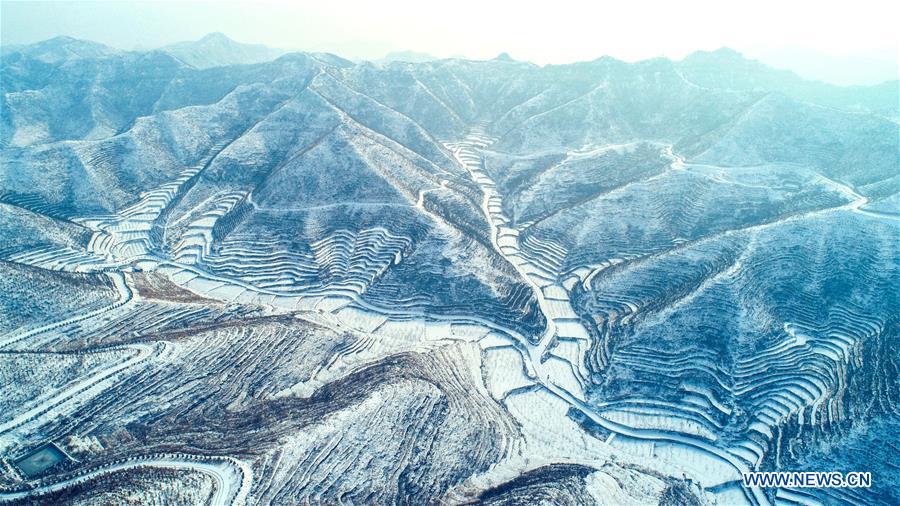 CHINA-HEBEI-TERRACED FIELDS-SNOW SCENERY (CN)