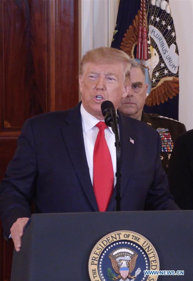 U.S.-WASHINGTON D.C.-TRUMP-IRAN-MISSILES ATTACK-NO U.S. CASUALTIES