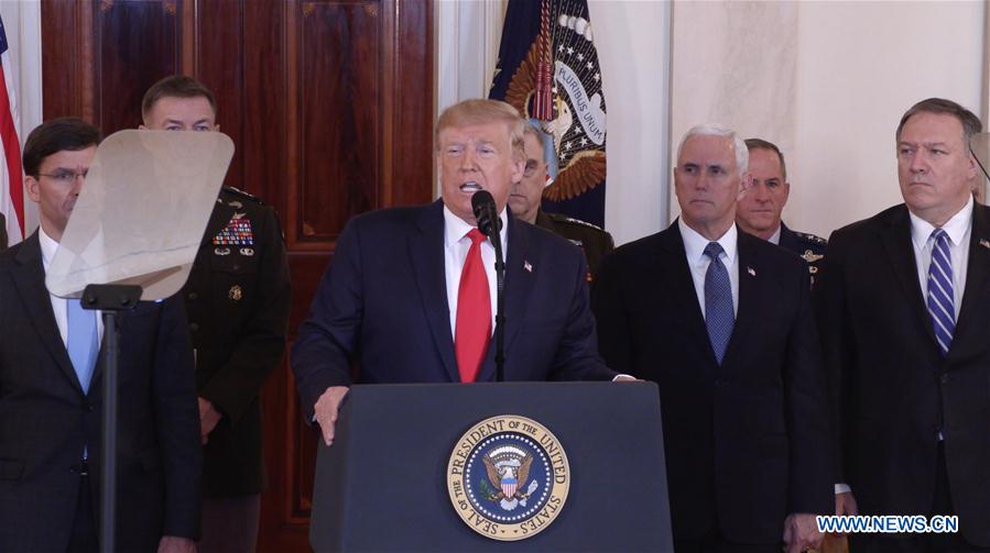 U.S.-WASHINGTON D.C.-TRUMP-IRAN-MISSILES ATTACK-NO U.S. CASUALTIES