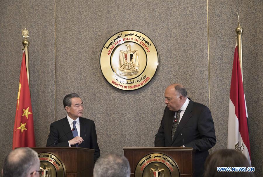 EGYPT-CAIRO-CHINA-WANG YI-PRESS CONFERENCE