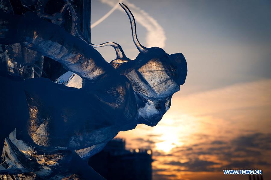 CHINA-HARBIN-ICE SCULPTURE COMPETITION (CN)