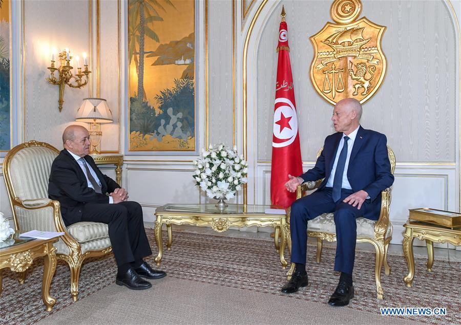 TUNISIA-TUNIS-PRESIDENT-FRANCE-FM-MEETING