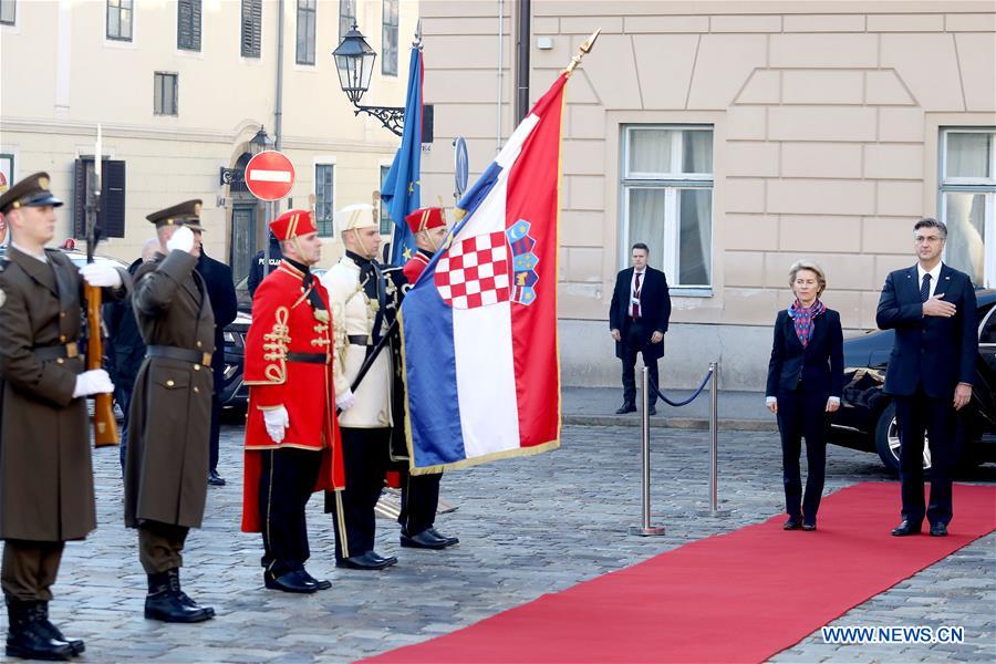 CROATIA-ZAGREB-EU-URSULA VON DER LEYEN-VISIT